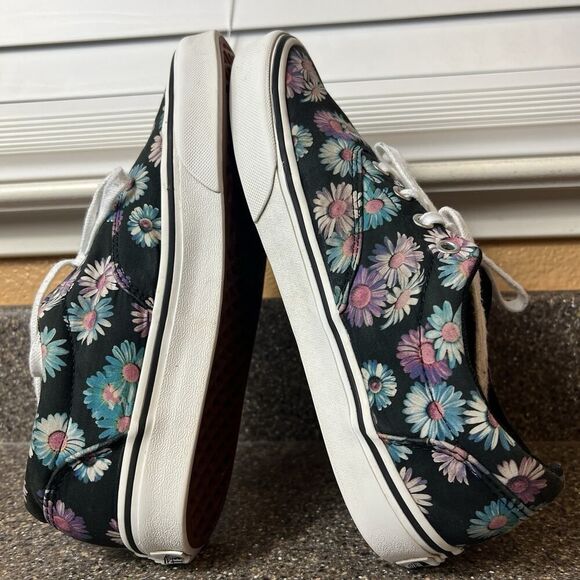 VANS Off The Wall Women's 9 Floral Daisies Print Canvas Sneakers Lace Up Low Top - Picture 6 of 11